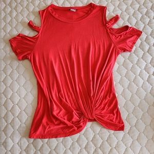 WOMEN'S VENUS, SZ XL, Red, Open Sleeves, Shirt